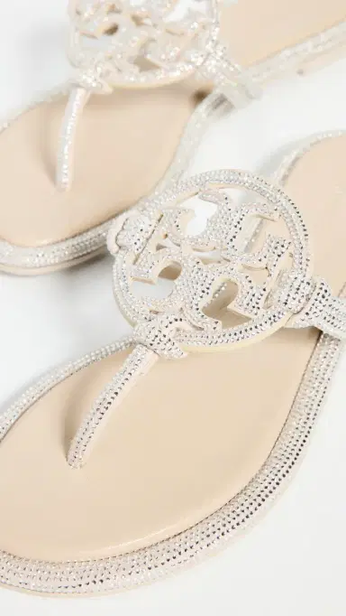 Tory Burch Miller Knotted Pave Sandals Stone Gray 7 | Thumbnail 5