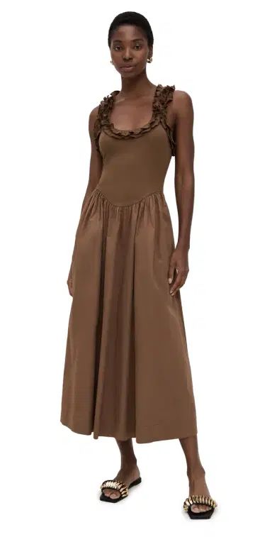 ROAME. Paloma Maxi Dress Toffee | Thumbnail 1 ROAME. Paloma Maxi Dress Toffee | Thumbnail 1