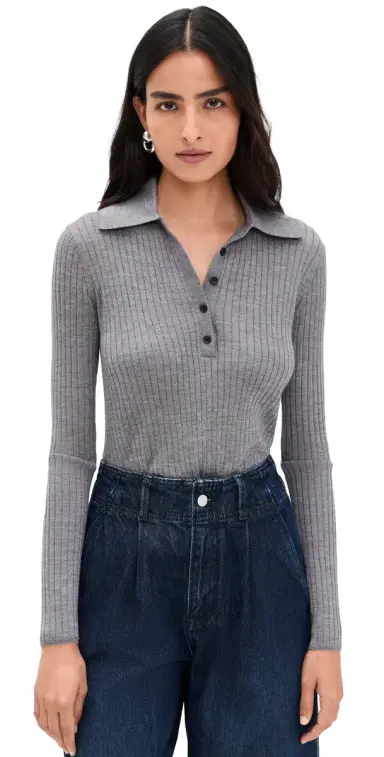 A.L.C. A.L.C. Alex Top Medium Heather Grey | Thumbnail 1