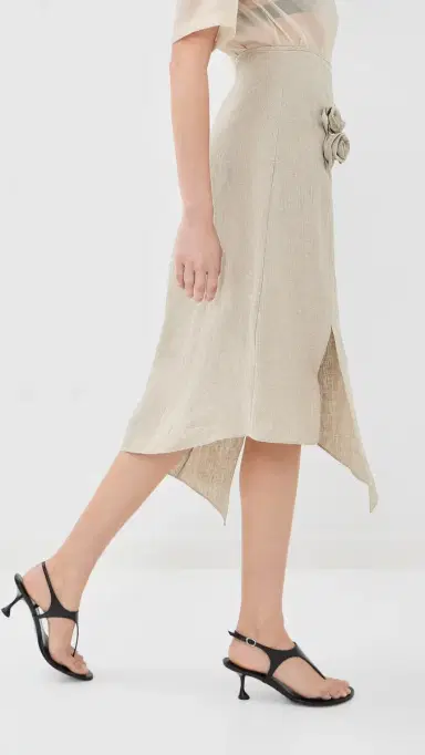 Coperni Flower Skirt Beige | Thumbnail 4