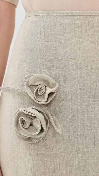 Coperni Flower Skirt Beige | Thumbnail 6