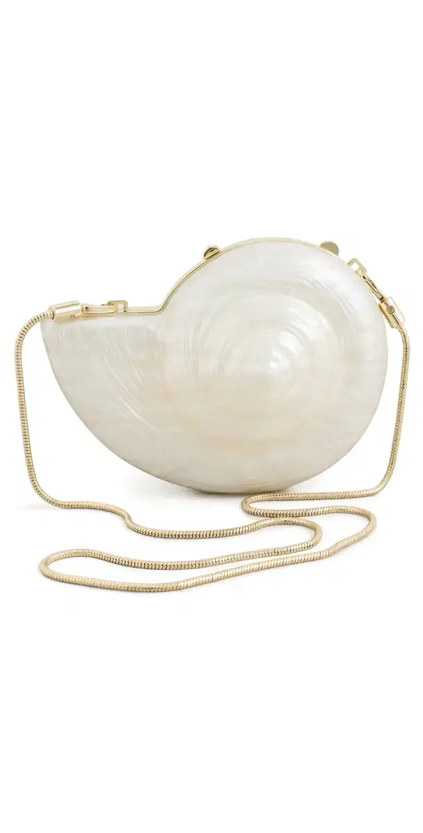 Marion Acrylic Shell Clutch Pearl One Size
