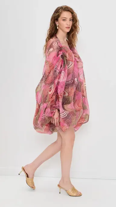 Andrea Iyamah Banda Bubble Romper Cordalt Print | Thumbnail 4 Andrea Iyamah Banda Bubble Romper Cordalt Print | Thumbnail 4