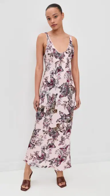 L'Agence Akiya Tank Dress Nectar Pink Multi Butterfly L | Thumbnail 2 L'Agence Akiya Tank Dress Nectar Pink Multi Butterfly L | Thumbnail 2