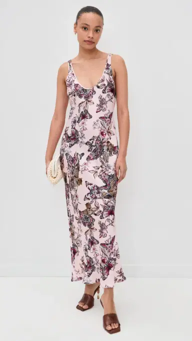 L'Agence Akiya Tank Dress Nectar Pink Multi Butterfly L | Thumbnail 5 L'Agence Akiya Tank Dress Nectar Pink Multi Butterfly L | Thumbnail 5