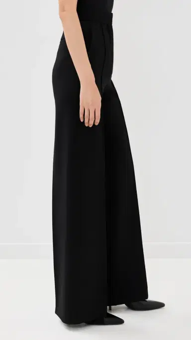 Another Tomorrow Doppio Wide Leg Pants Black | Thumbnail 4