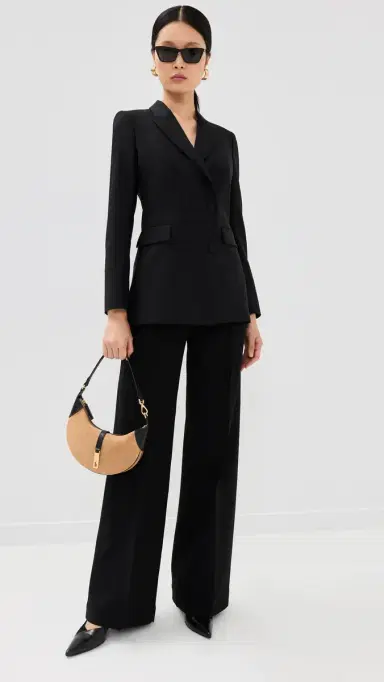 Another Tomorrow Doppio Wide Leg Pants Black | Thumbnail 5