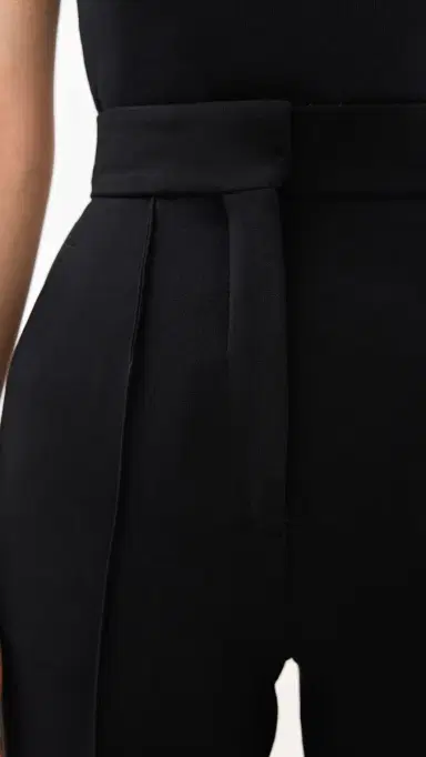 Another Tomorrow Doppio Wide Leg Pants Black | Thumbnail 6