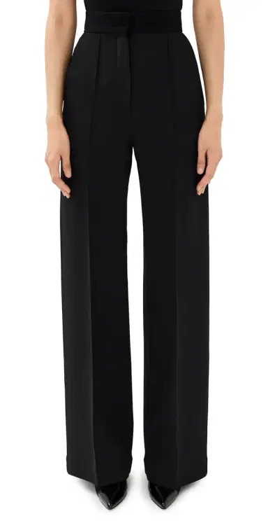 Another Tomorrow Doppio Wide Leg Pants Black | Thumbnail 1