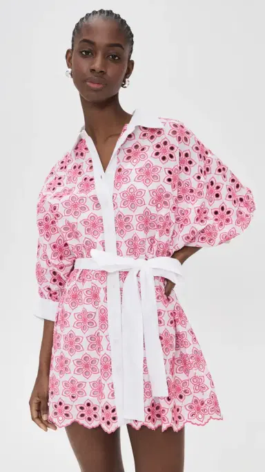 Sundress Florine Dress Eyelet Pink M/L | Thumbnail 2