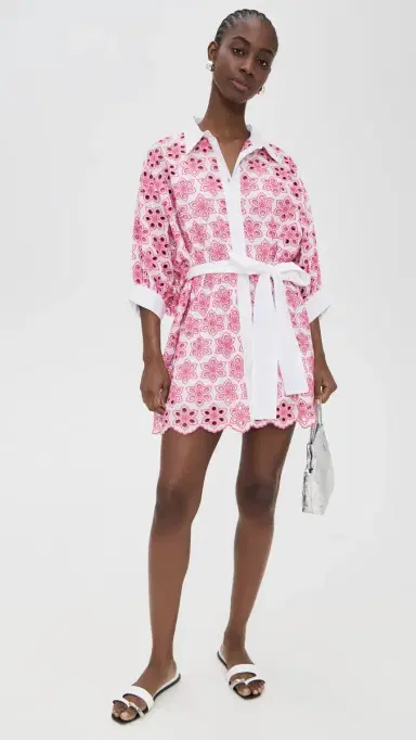 Sundress Florine Dress Eyelet Pink M/L | Thumbnail 5