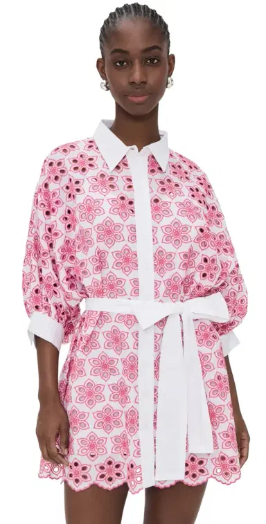 Sundress Florine Dress Eyelet Pink M/L | Thumbnail 1