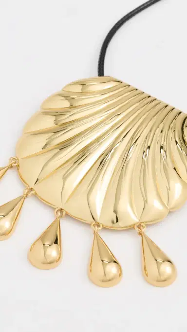 MAYAMAR Shell Pendant Necklace Gold One Size | Thumbnail 5