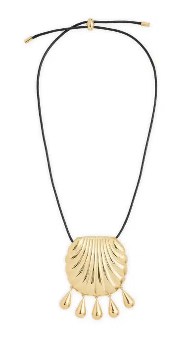 MAYAMAR Shell Pendant Necklace Gold One Size | Thumbnail 6