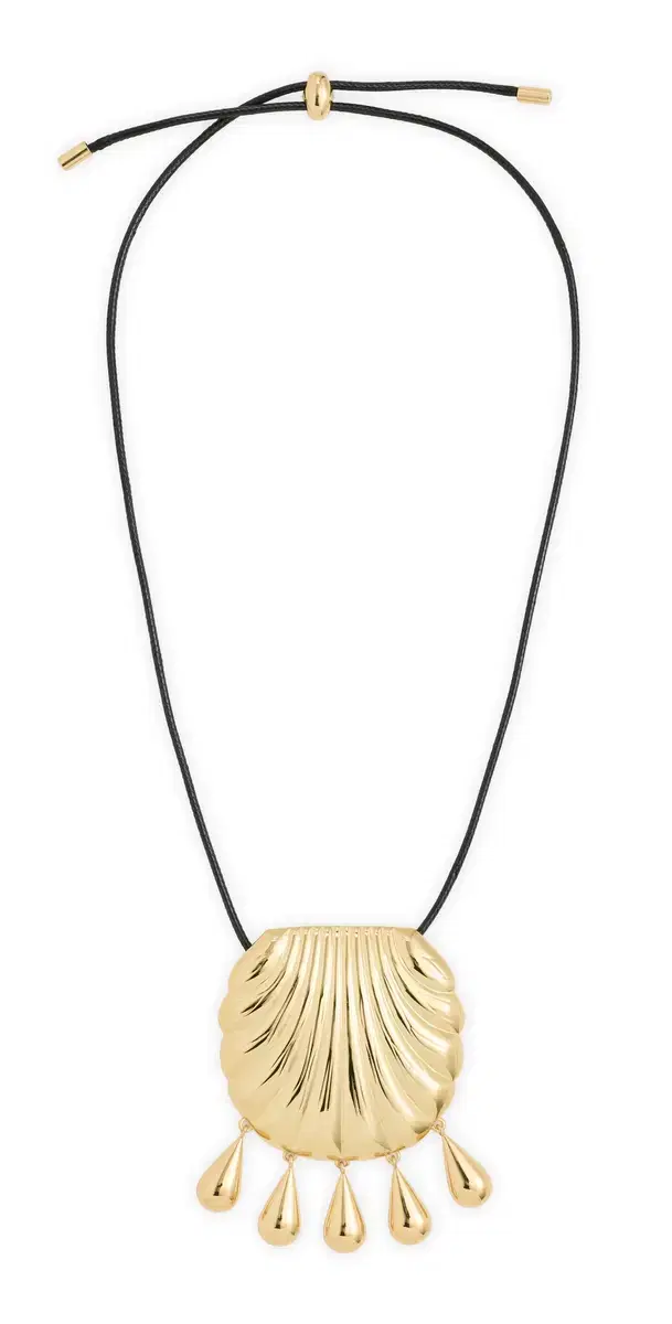 Shell Pendant Necklace Gold One Size