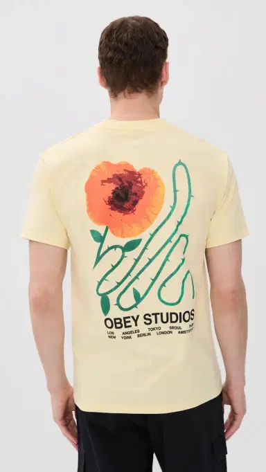 Obey Moves Of Life Tee Pale Yellow | Thumbnail 3