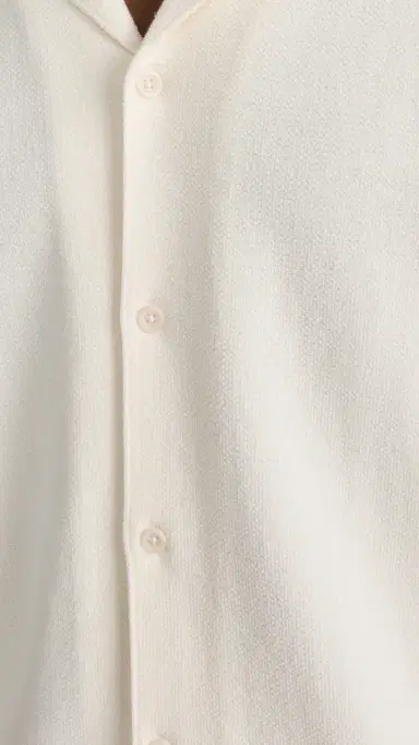 Vince Boucle Button Down Shirt Bone | Thumbnail 6