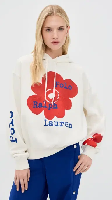 Polo Ralph Lauren Arctic Fleece Knit Long Sleeve Hoodie Warm White | Thumbnail 2