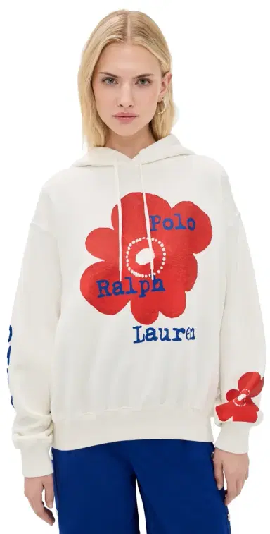 Polo Ralph Lauren Arctic Fleece Knit Long Sleeve Hoodie Warm White | Thumbnail 1