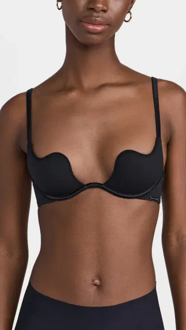 Fleur du Mal Le Stretch Micro U-Plunge Bra Black 32D | Thumbnail 2