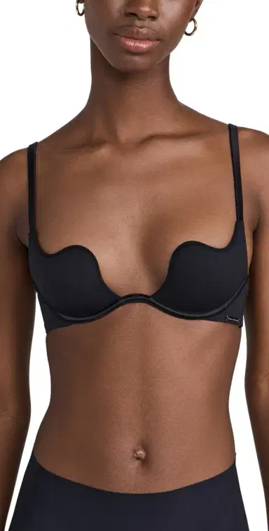 Fleur du Mal Le Stretch Micro U-Plunge Bra Black 32D | Thumbnail 1