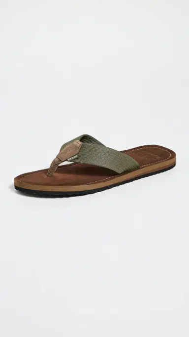 Barbour Toeman Beach Sandals Olive 7 | Thumbnail 2