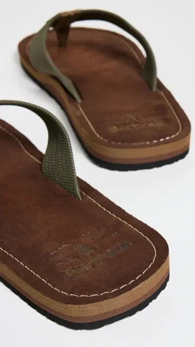 Barbour Toeman Beach Sandals Olive 7 | Thumbnail 3