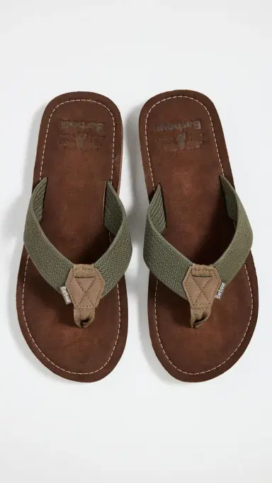 Barbour Toeman Beach Sandals Olive 7 | Thumbnail 4
