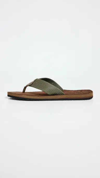 Barbour Toeman Beach Sandals Olive 7 | Thumbnail 6