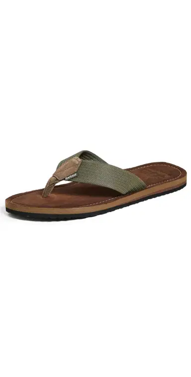 Barbour Toeman Beach Sandals Olive 7 | Thumbnail 1