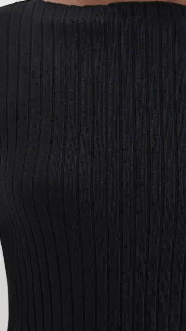 Vince Rib Slash Neck Shirt Black L | Thumbnail 6 Vince Rib Slash Neck Shirt Black L | Thumbnail 6