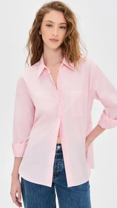 rag & bone Connie Button Down Shirt Peony | Thumbnail 2