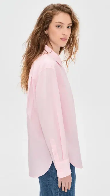 rag & bone Connie Button Down Shirt Peony | Thumbnail 4