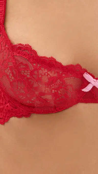 Fleur du Mal Bianca Lace Balconette Bra Rouge | Thumbnail 6 Fleur du Mal Bianca Lace Balconette Bra Rouge | Thumbnail 6