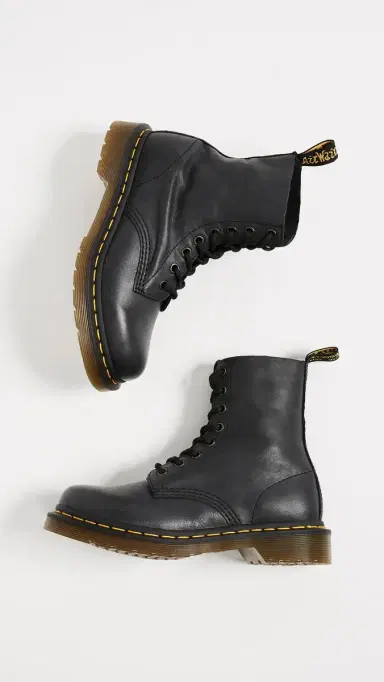Dr. Martens 1460 Pascal Virginia 8 Eye Boots Black | Thumbnail 5