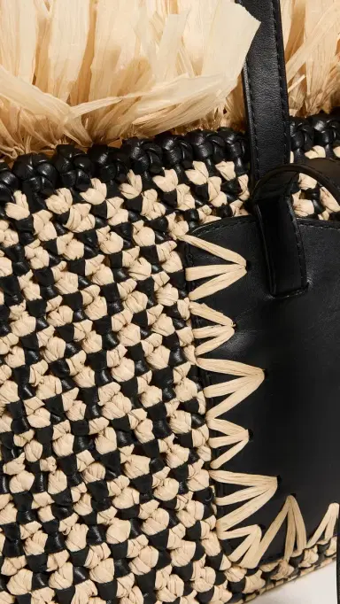 Ulla Johnson Lali Small East-West Tote Noir Natural One Size | Thumbnail 5 Ulla Johnson Lali Small East-West Tote Noir Natural One Size | Thumbnail 5