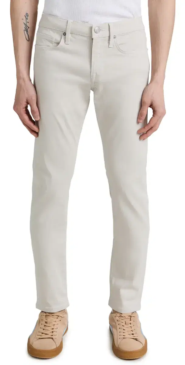 FRAME L'Homme Slim Twill Jeans Milk Beige