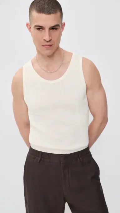 Knickerbocker Rib Tank Milk L | Thumbnail 2