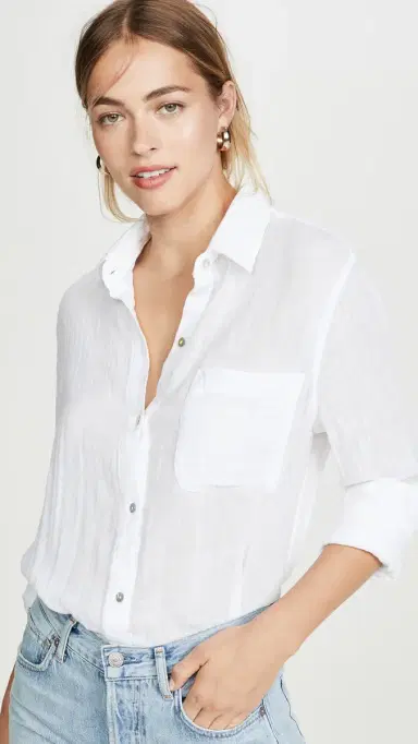 RAILS Ellis Gauze Shirt White | Thumbnail 2 RAILS Ellis Gauze Shirt White | Thumbnail 2