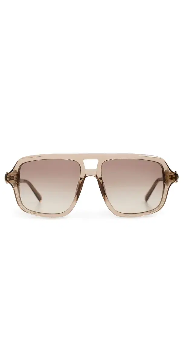 Horsebit Sunglasses Brown-Brown-Brown One Size