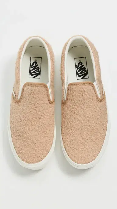 Vans Classic Slip On Sneakers Sherpa Tan | Thumbnail 4