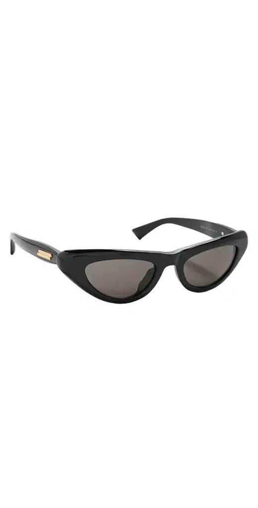 Bottega Veneta Curvy Sunglasses Black-Black-Grey One Size