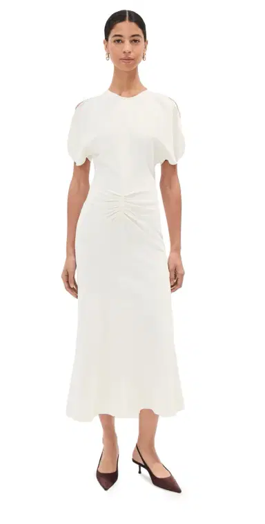 Victoria Beckham Bela Midi Dress  (Bright) | Thumbnail 1