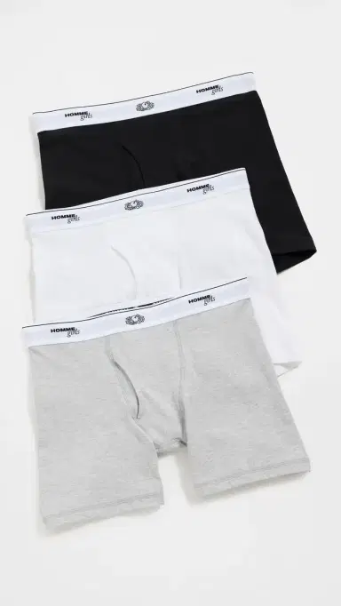 Hommegirls Homme Girls X Fruit of the Loom Boxer Briefs 3 Pack Black/Heather Grey/White S | Thumbnail 2 Hommegirls Homme Girls X Fruit of the Loom Boxer Briefs 3 Pack Black/Heather Grey/White S | Thumbnail 2