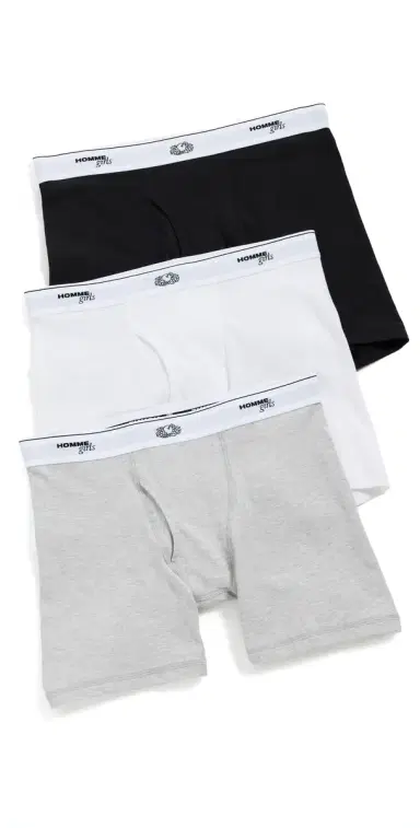Hommegirls Homme Girls X Fruit of the Loom Boxer Briefs 3 Pack Black/Heather Grey/White S | Thumbnail 1 Hommegirls Homme Girls X Fruit of the Loom Boxer Briefs 3 Pack Black/Heather Grey/White S | Thumbnail 1