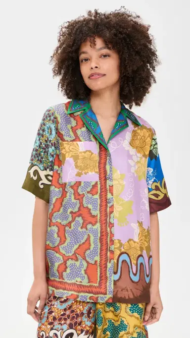 ALÉMAIS Arnie Silk Shirt Multi | Thumbnail 2 ALÉMAIS Arnie Silk Shirt Multi | Thumbnail 2