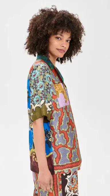ALÉMAIS Arnie Silk Shirt Multi | Thumbnail 4 ALÉMAIS Arnie Silk Shirt Multi | Thumbnail 4