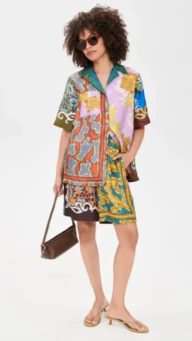 ALÉMAIS Arnie Silk Shirt Multi | Thumbnail 5 ALÉMAIS Arnie Silk Shirt Multi | Thumbnail 5