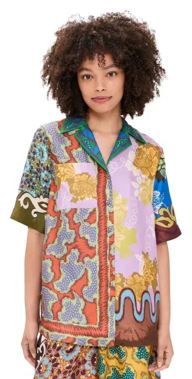 ALÉMAIS Arnie Silk Shirt Multi | Thumbnail 1 ALÉMAIS Arnie Silk Shirt Multi | Thumbnail 1