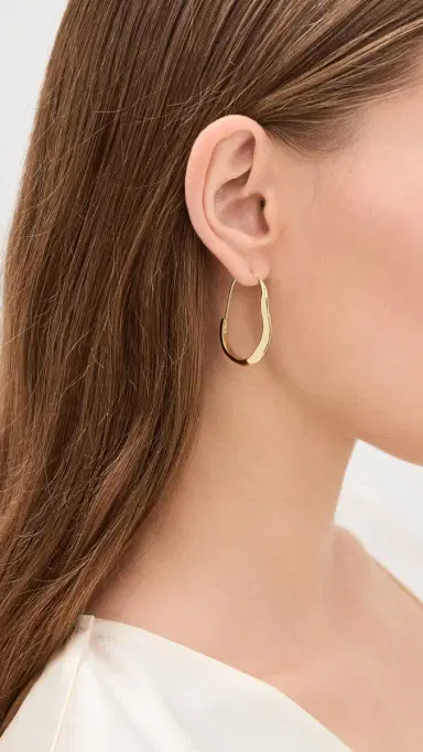 Shashi Mia Wave Hoop Earrings | Thumbnail 3